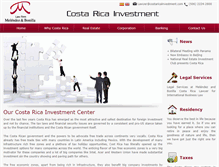 Tablet Screenshot of costaricainvestment.com
